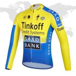Saxo Bank Tinkoff 2014 Fahrradbekleidung Radtrikot Langarmen U319T