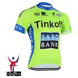 2015 Saxo Bank Tinkoff Fahrradtrikot Radsport Fluorescence Z556R